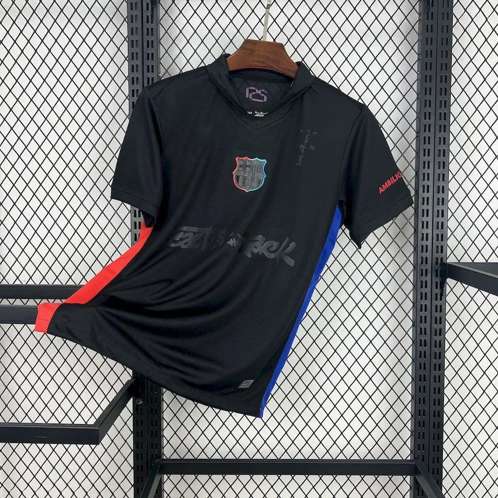 FC Barcelona Football Jerseys Short-Sleeve Jersey — 24/25 Barcelona Away Co-Branded Edition Gray Advertisement
