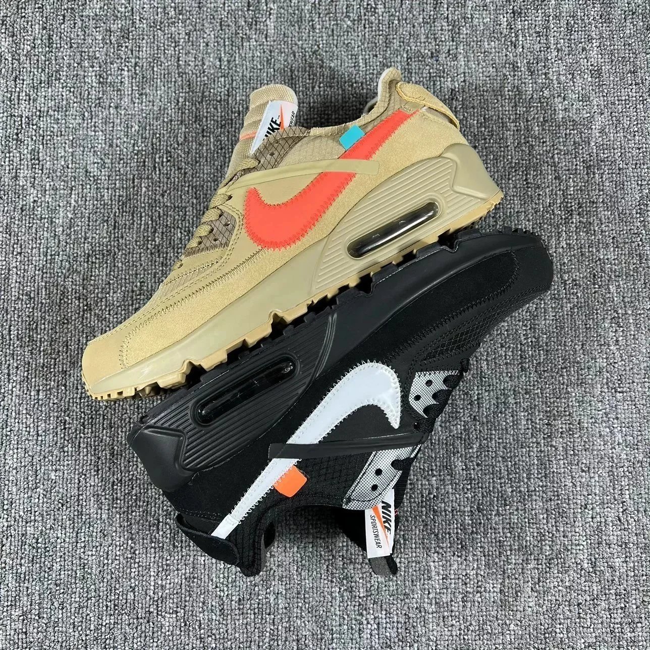 Off-White c/o Nike Blazer Mid White Black Orange Industrial Sneakers