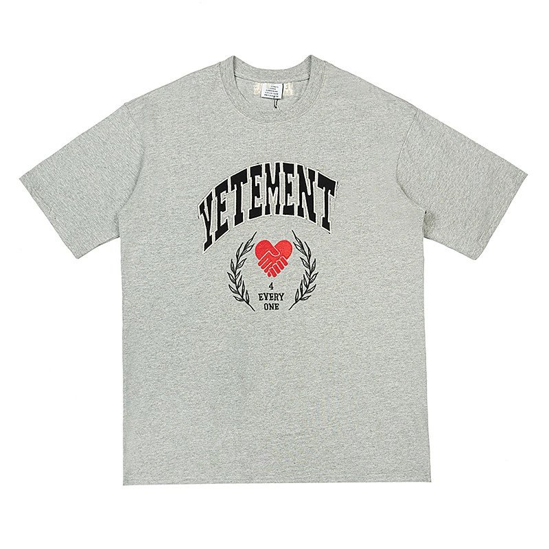 Vetement Graphic Print Gray Oversized T-Shirt