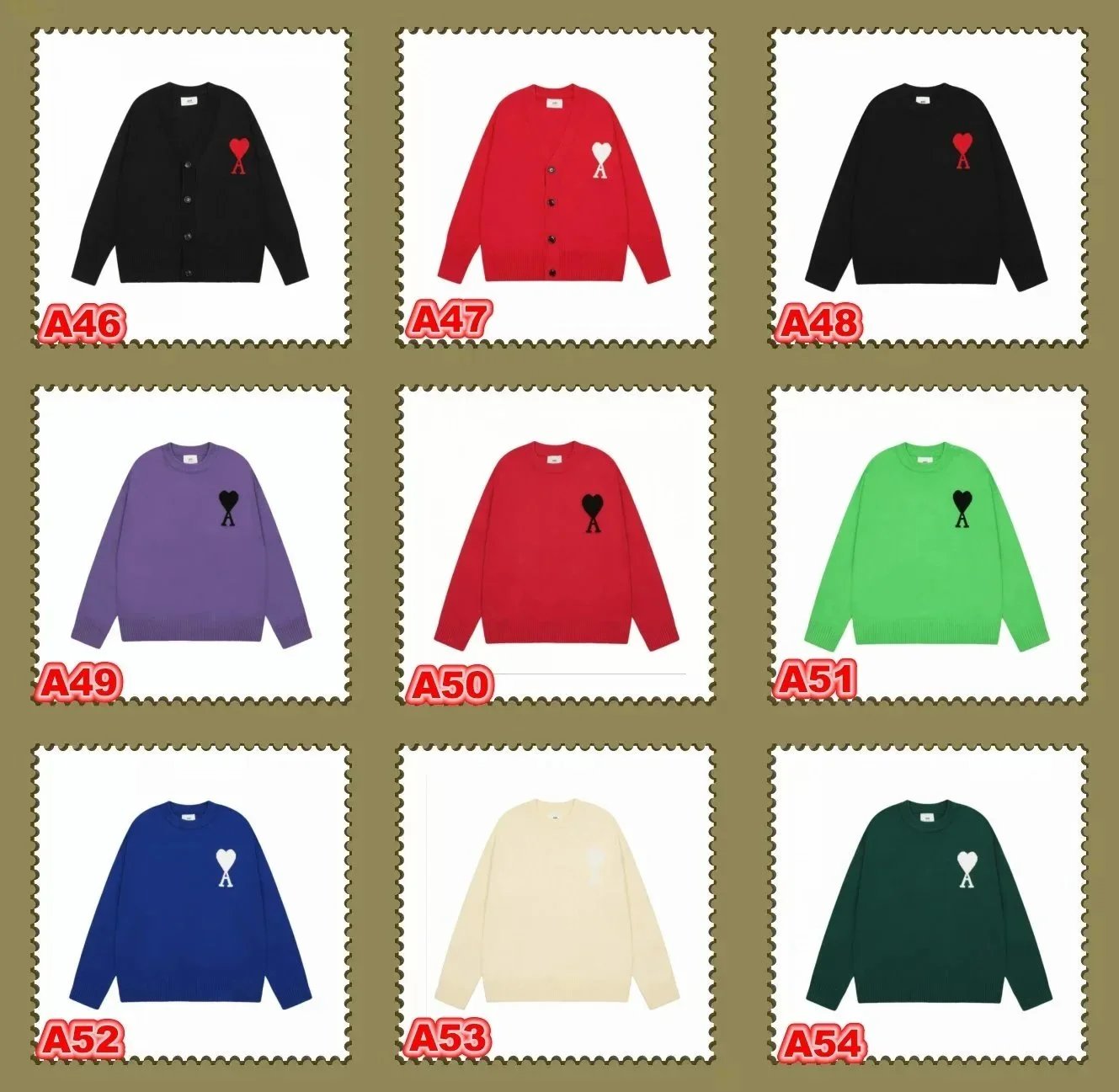 Ami Paris Heart Logo Knit Sweater