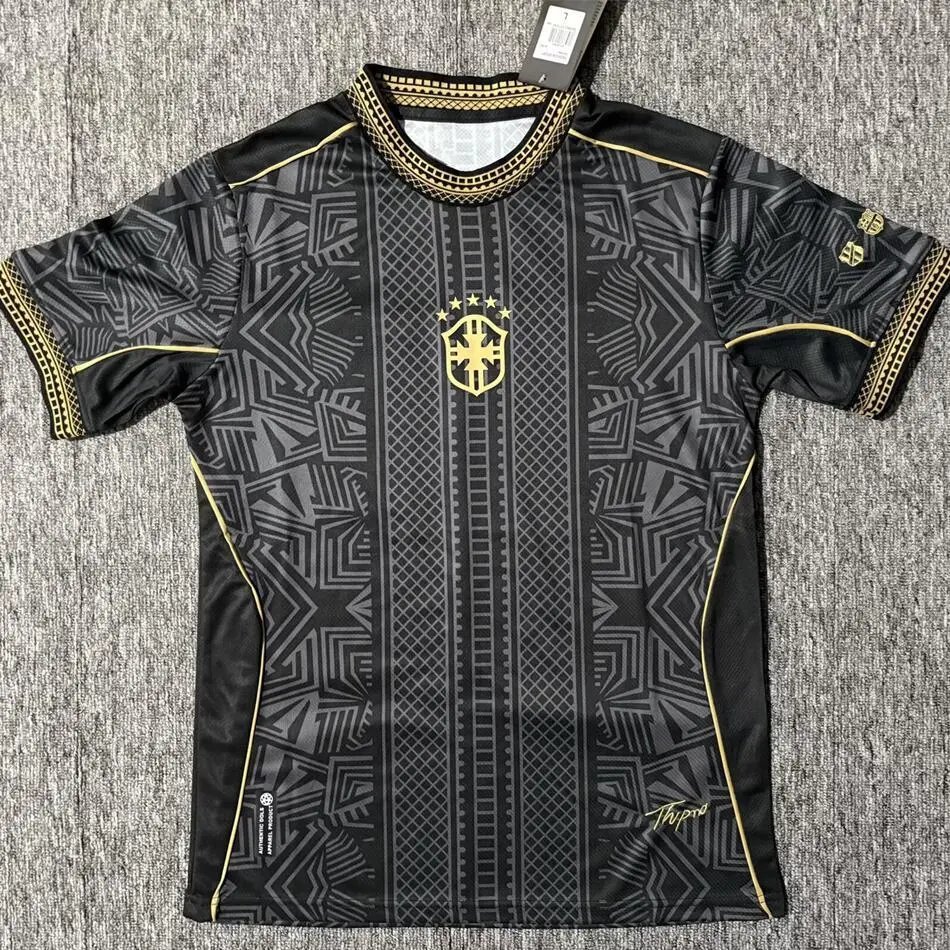 Unbranded Football Jerseys National Team — 2627 Brazil Special Edition Black