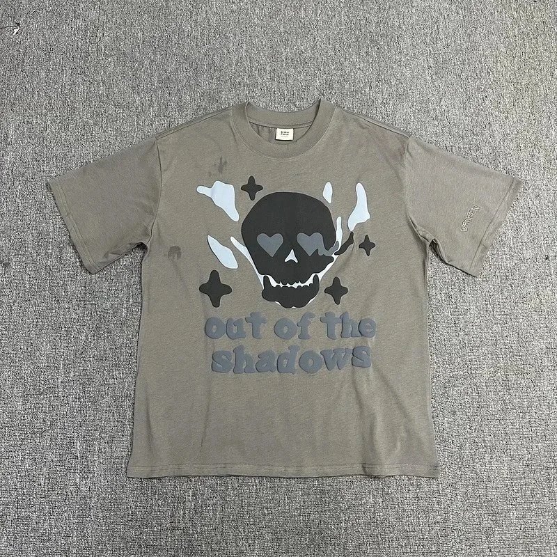 Oversized Skull Graphic Olive Green Streetwear T-Shirt