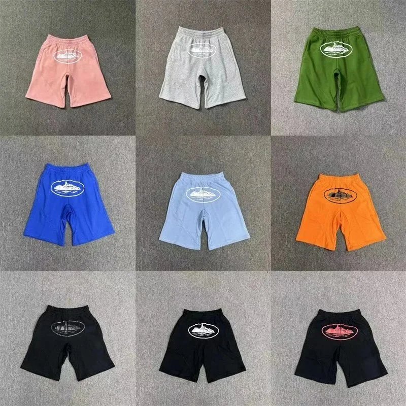 Ship Logo Embroidered Cotton Shorts Assorted Colors Casual Sportswear