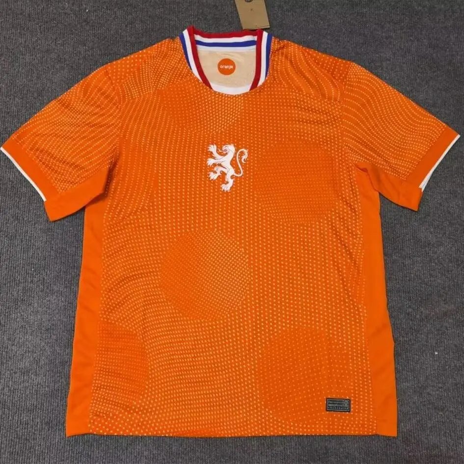 Netherlands National Team 2024 White Orange Gradient Soccer Jersey