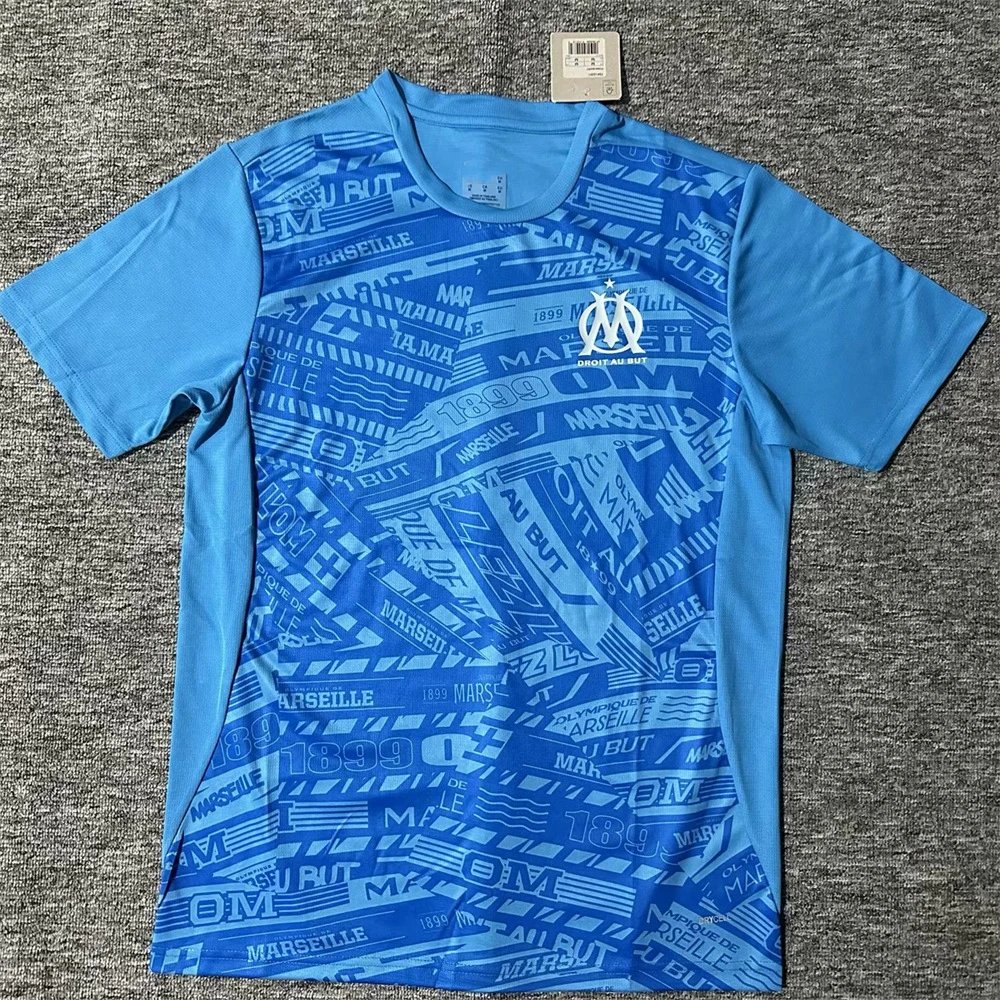 Kappa Football Jerseys Short-Sleeve Club Jersey — 2425 Marseille training jersey, blue