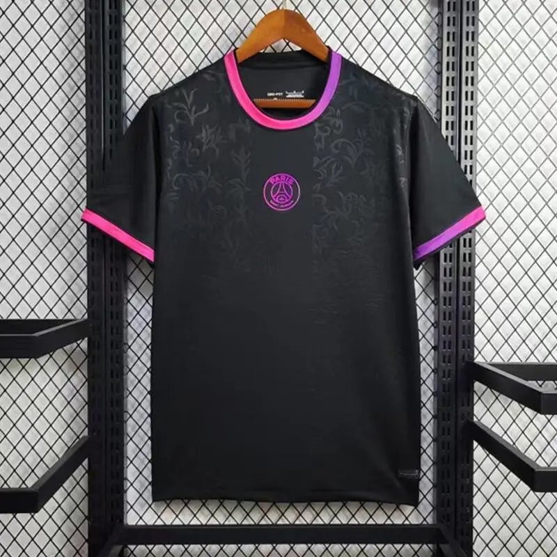 Paris Saint-Germain Football Jerseys Short-Sleeve Jersey — 2425 Paris Special Edition Black Pink Label