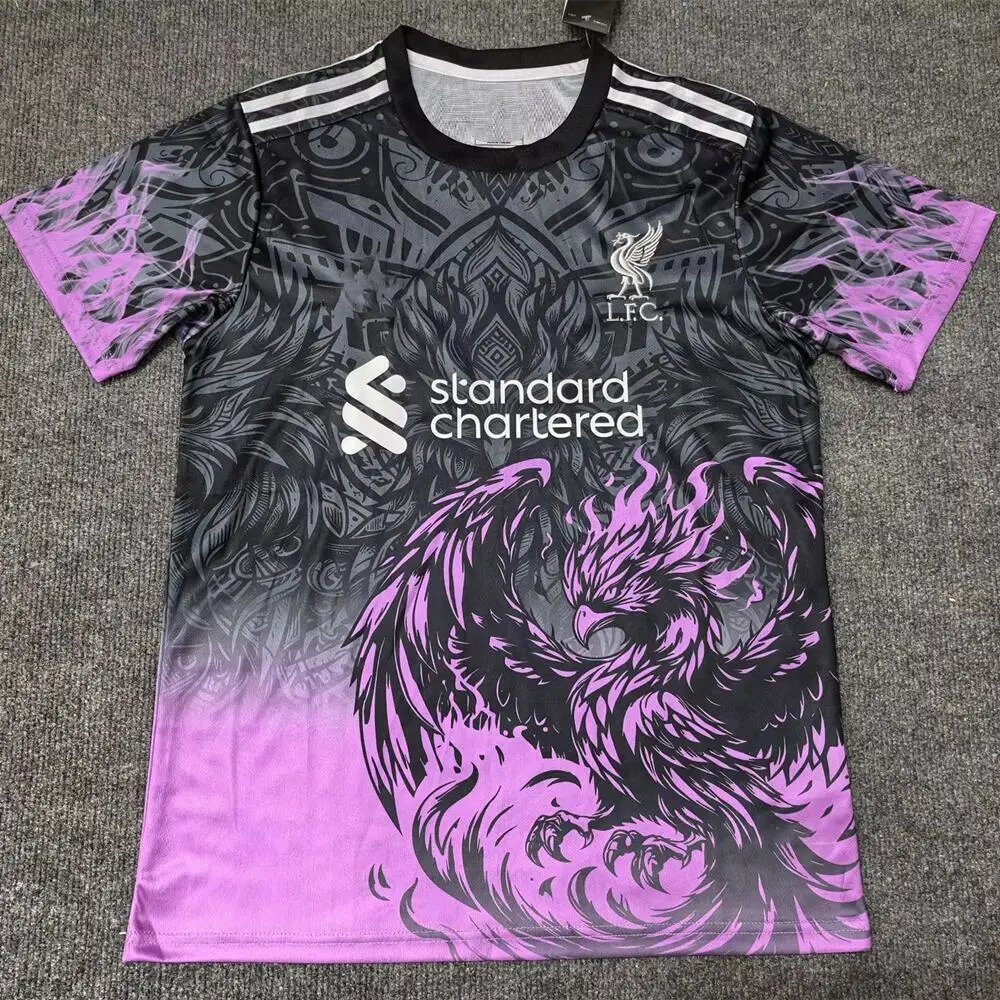 Liverpool Football Jerseys Short-Sleeve Jersey — 2425 Liverpool black and purple phoenix