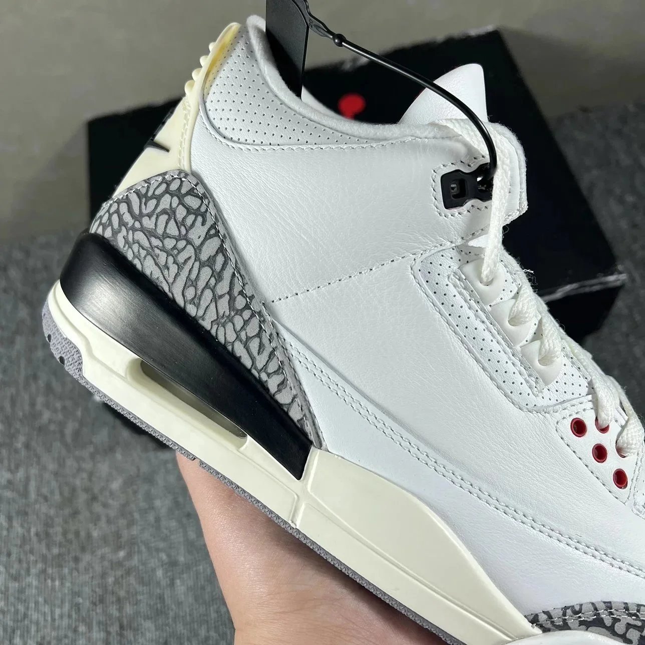 Nike Air Jordan 3 White Cement Grey Retro Sneakers