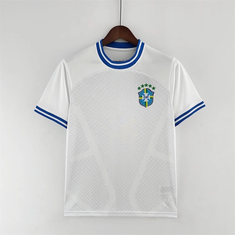 CBF Football Jerseys Brazil graphic jersey — 2223 Brazil White Special Edition