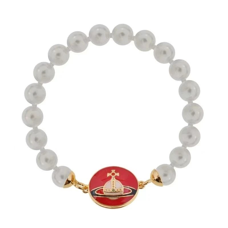 Vivienne Westwood Orb Pearl Bead Charm Bracelet