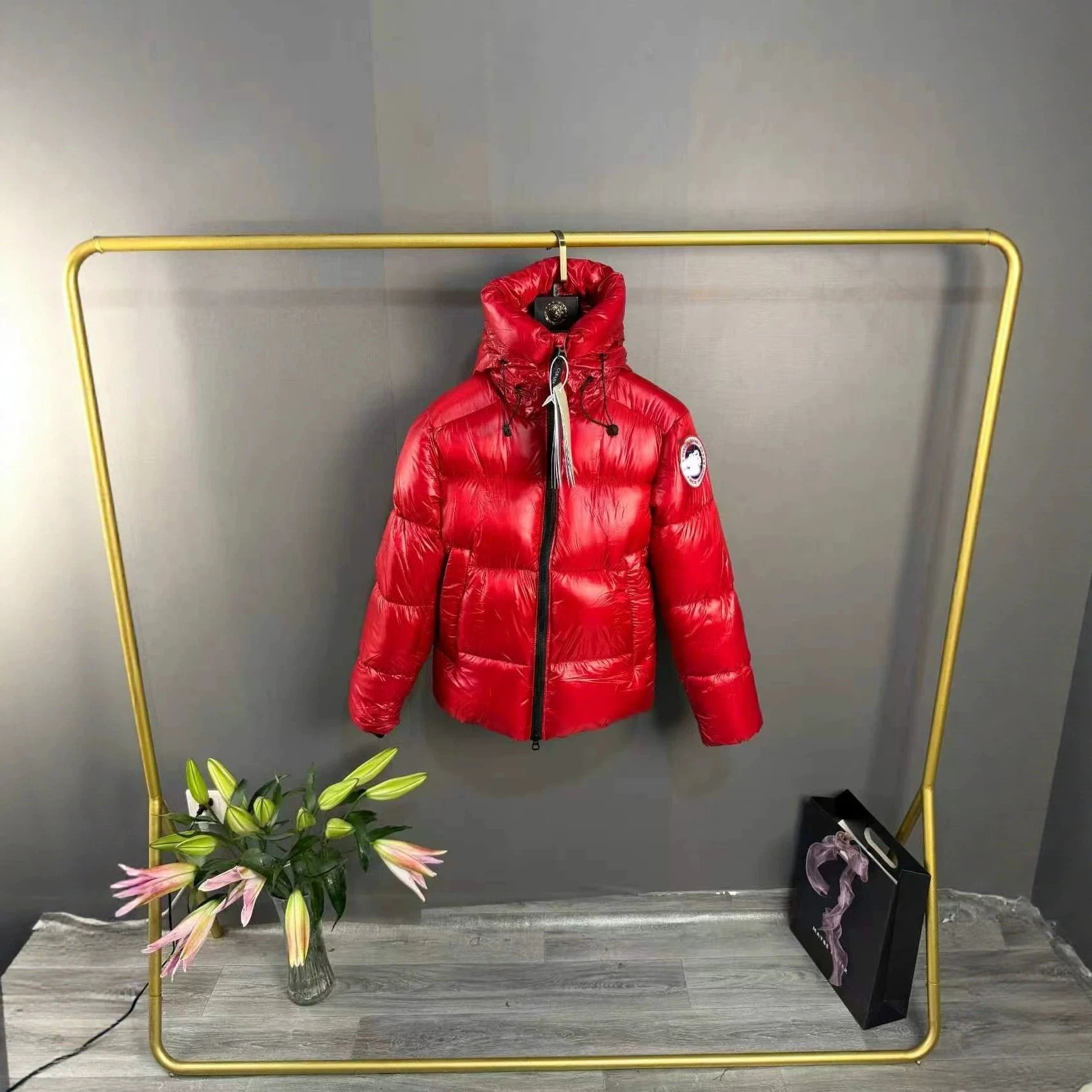 Canada Goose Chilliwack Silver Metallic Puffer Jacket