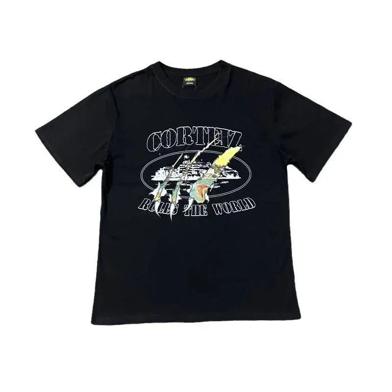 Cortez Graphic Print White Black Streetwear T-Shirt