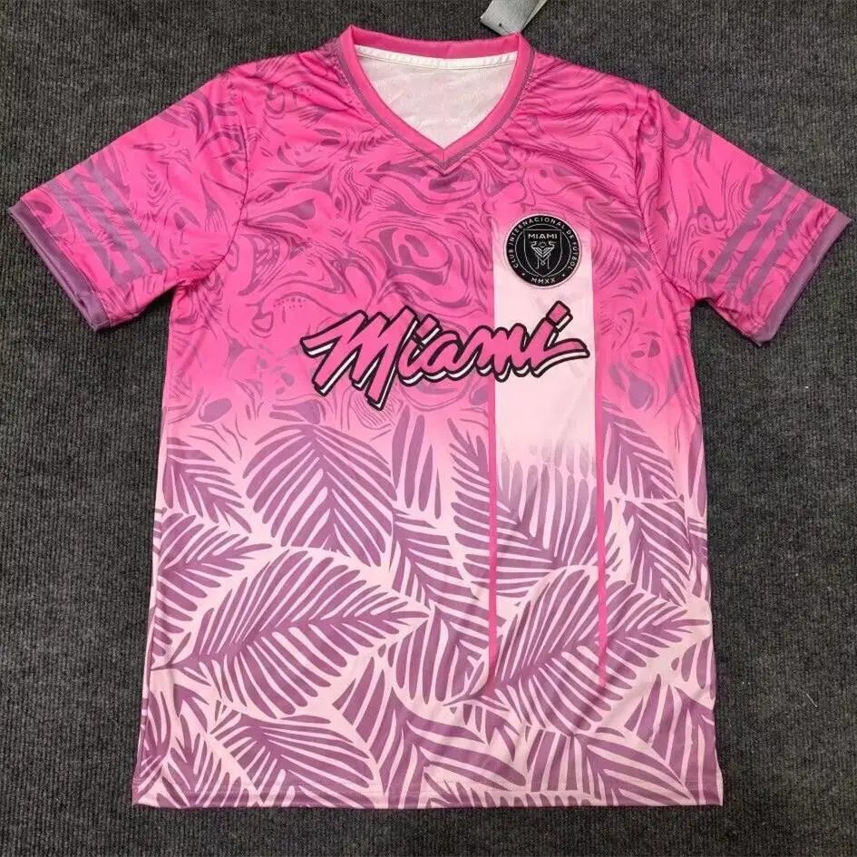 Inter Miami CF Football Jerseys Short-Sleeve Jersey — 2425 Miami Pink Leaves