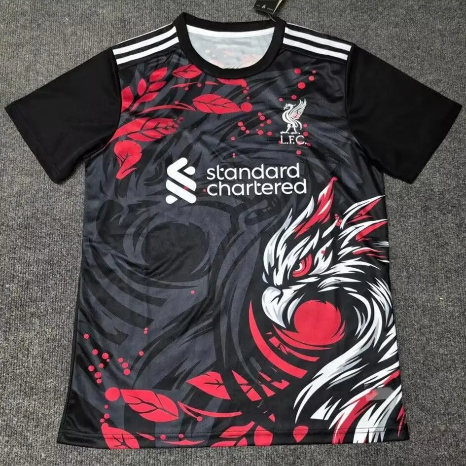 Liverpool Football Jerseys Short-Sleeve Jersey — 2425 Liverpool Black Phoenix