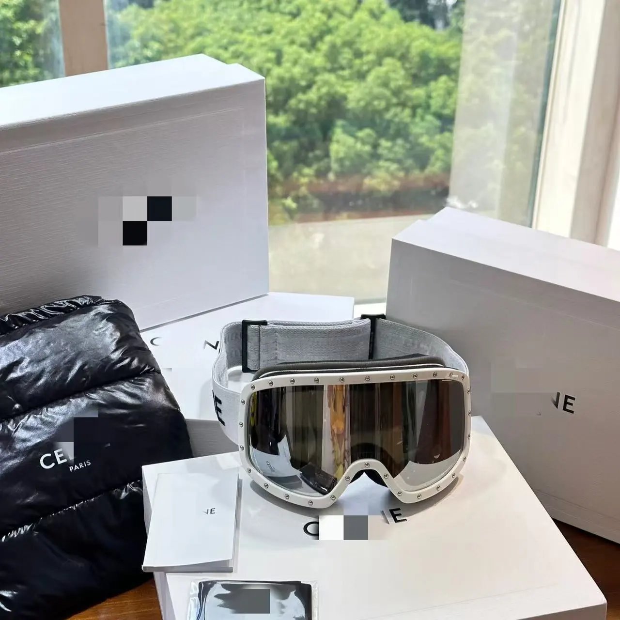 Louis Vuitton Eyewear Oversized Wraparound Ski Goggles — this white