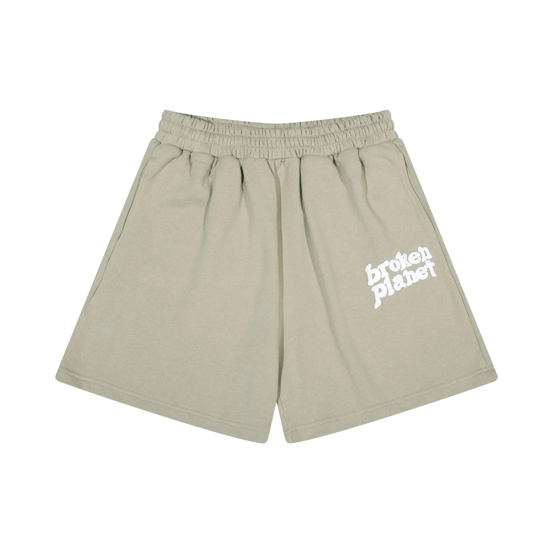 Broken Planet Gray Beige Streetwear Sweat Shorts