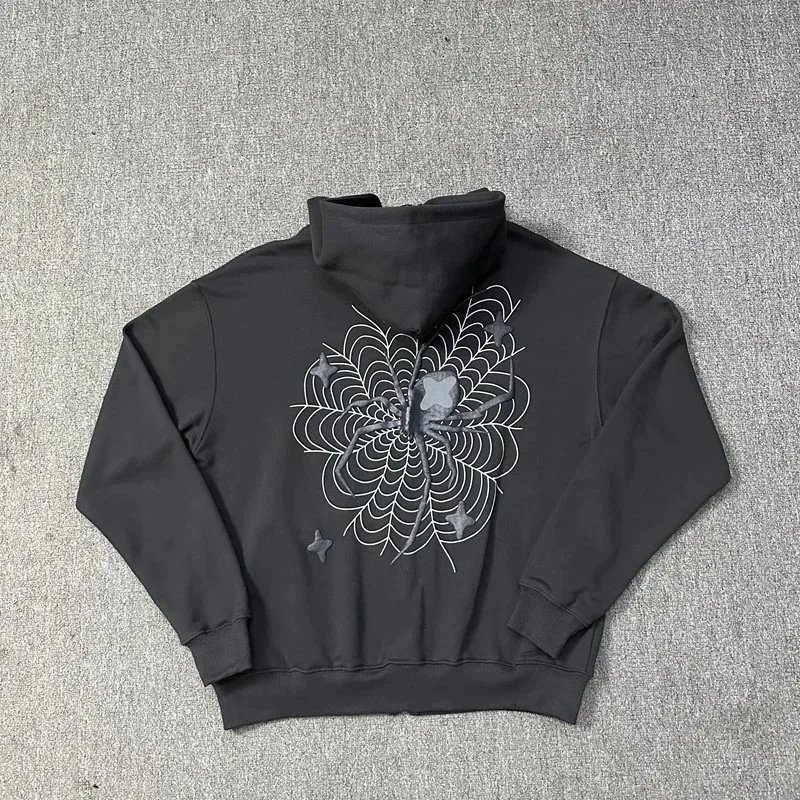 Broken Planet Black Graphic Zip-Up Hoodie