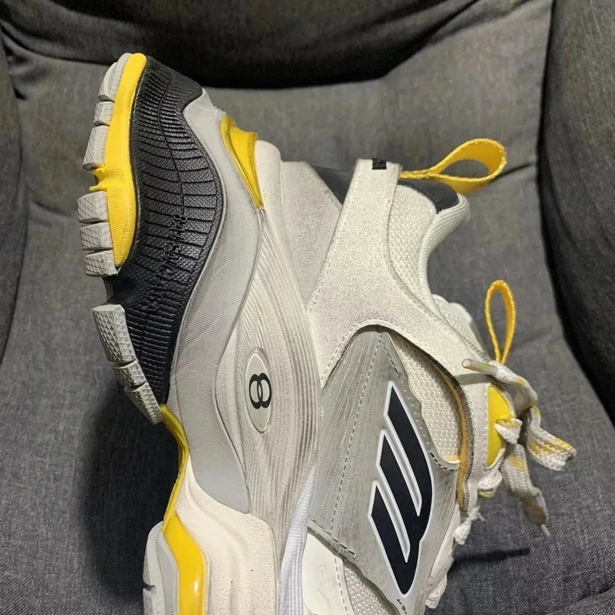 Balenciaga Track 8 White Gray Yellow Blue Chunky Sneakers