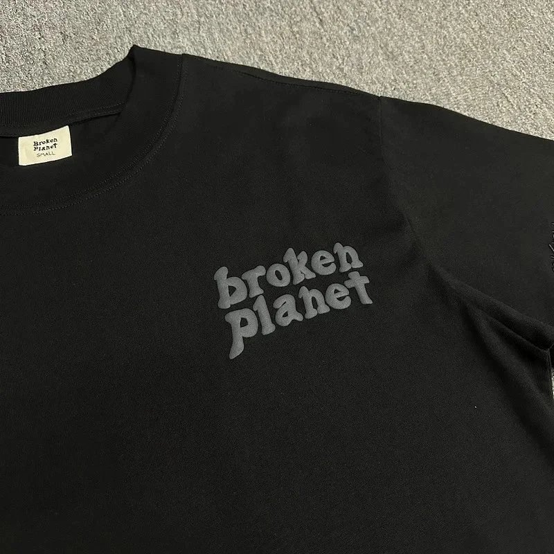 Broken Planet Black Graphic Print Streetwear T-Shirt