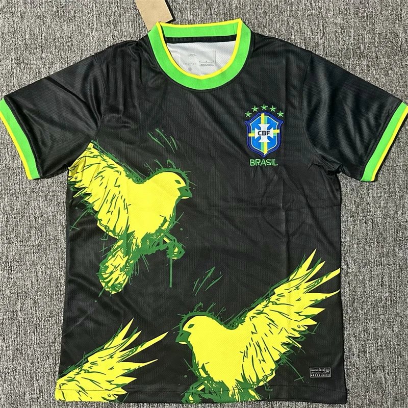 Adidas Football Jerseys National Team — 2425 brazilian dove version black