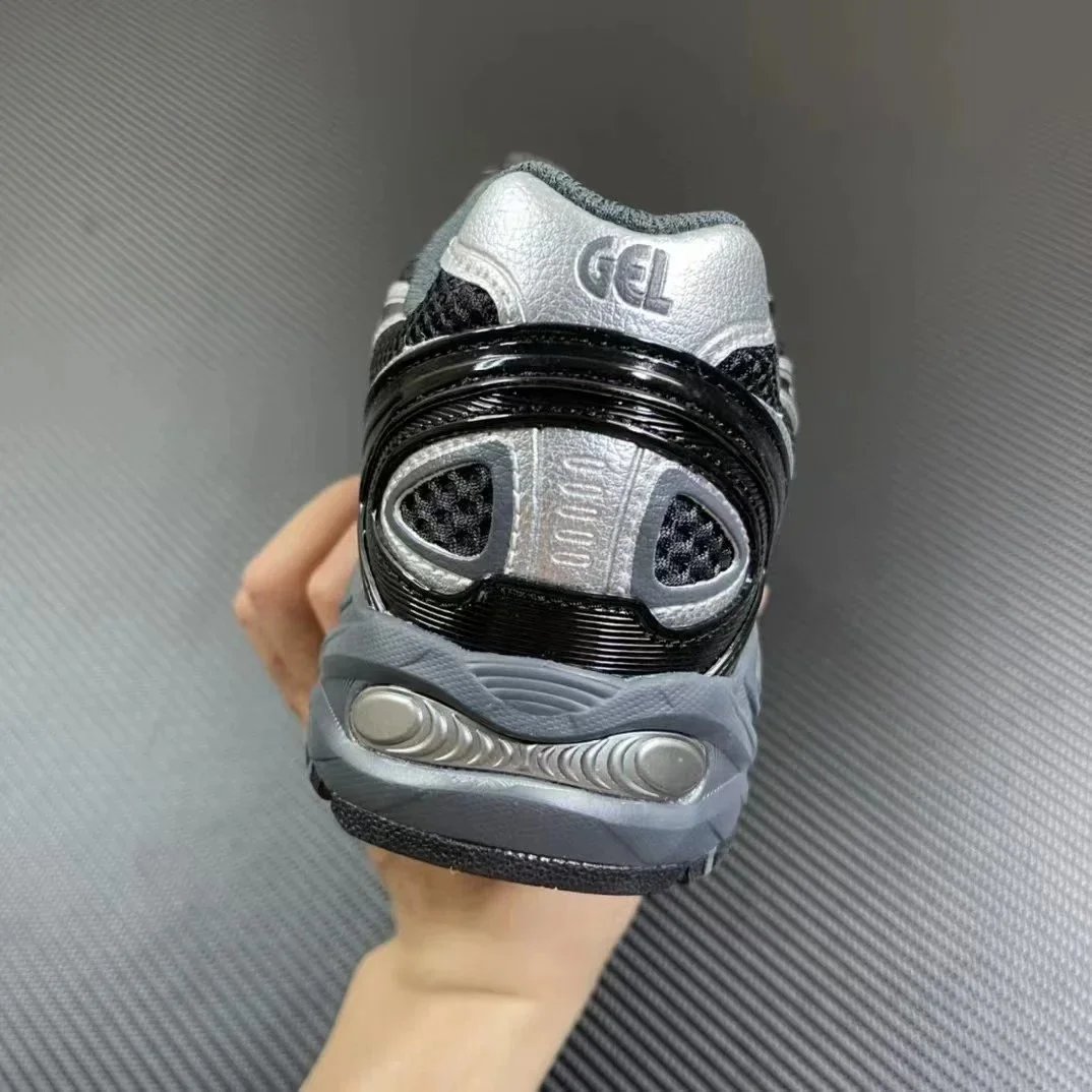 Asics Gel-Kayano Silver Black Mesh Running Shoes