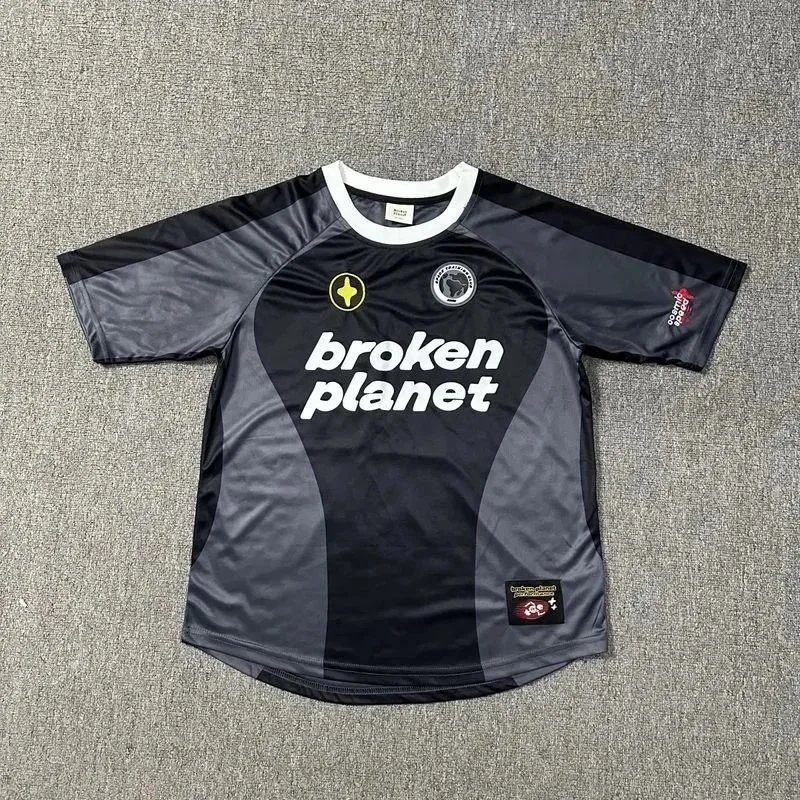 Broken Planet Black Gray Graphic Sport T-Shirt