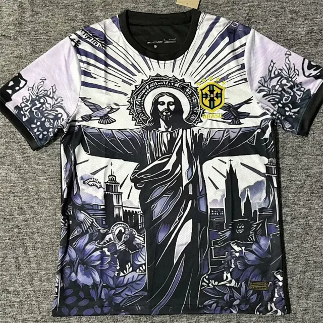 CBF Football Jerseys Brazil graphic jersey product detail image 7