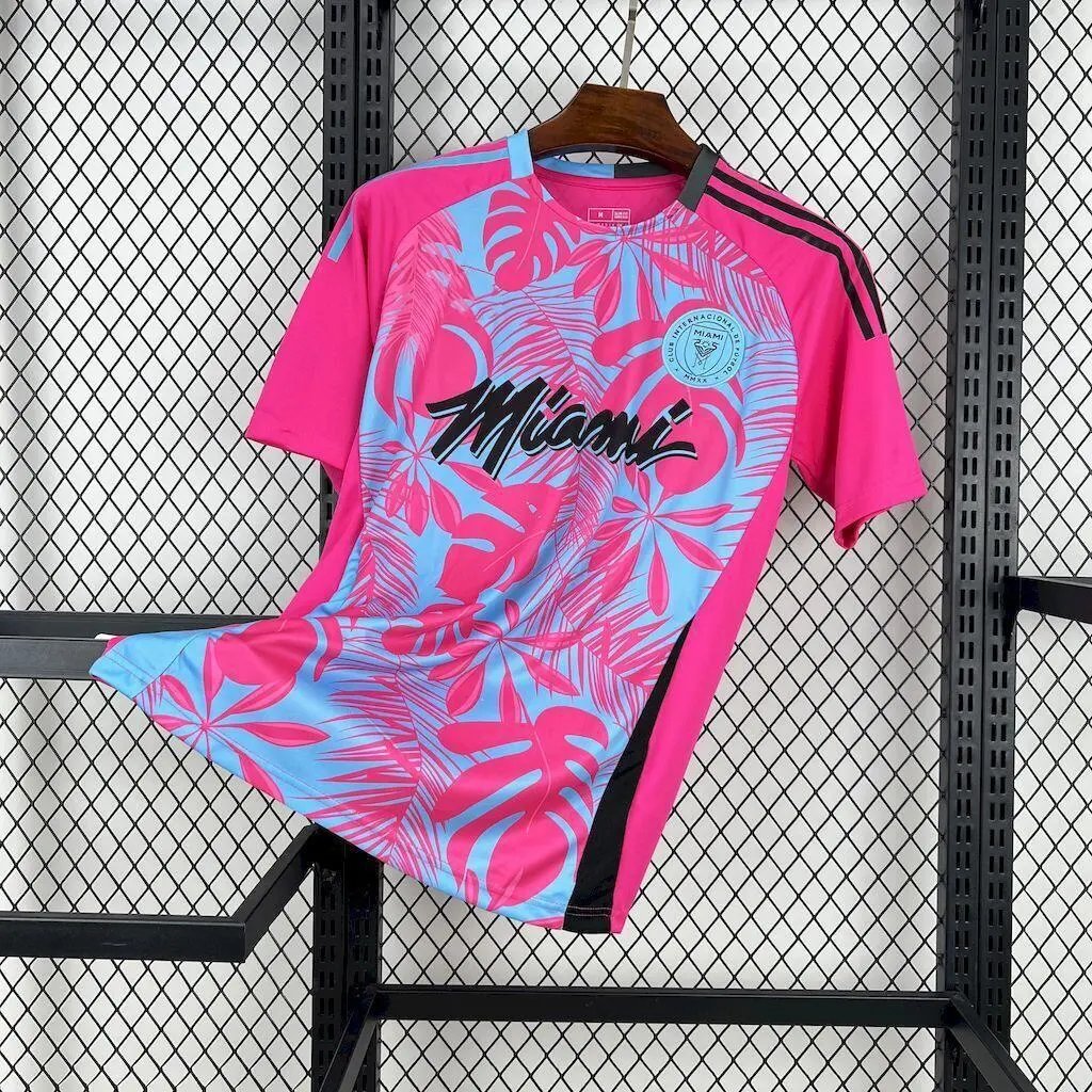 Inter Miami CF Football Jerseys Short-Sleeve Jersey — 2526 Miami red light blue leaves