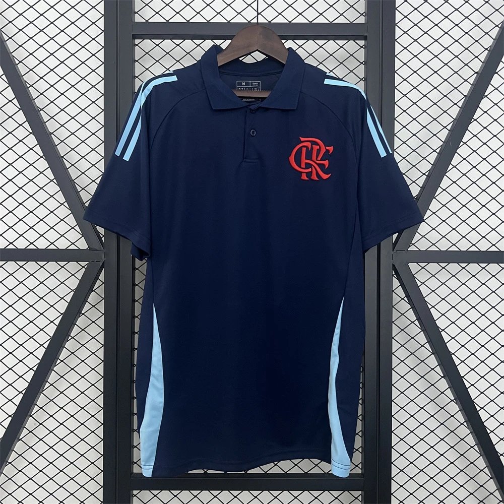Flamengo Football Jerseys Short-Sleeve Club Crest Jersey — 2526 Flamengo POLO Royal Blue