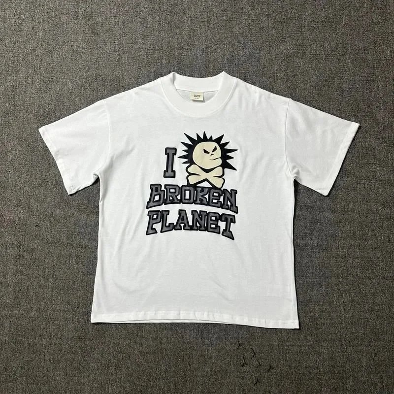 I Broken Planet White Graphic Print T-Shirt