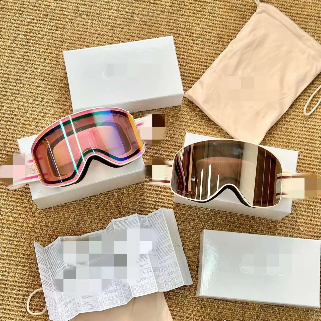Louis Vuitton Eyewear Oversized Wraparound Ski Goggles — C white