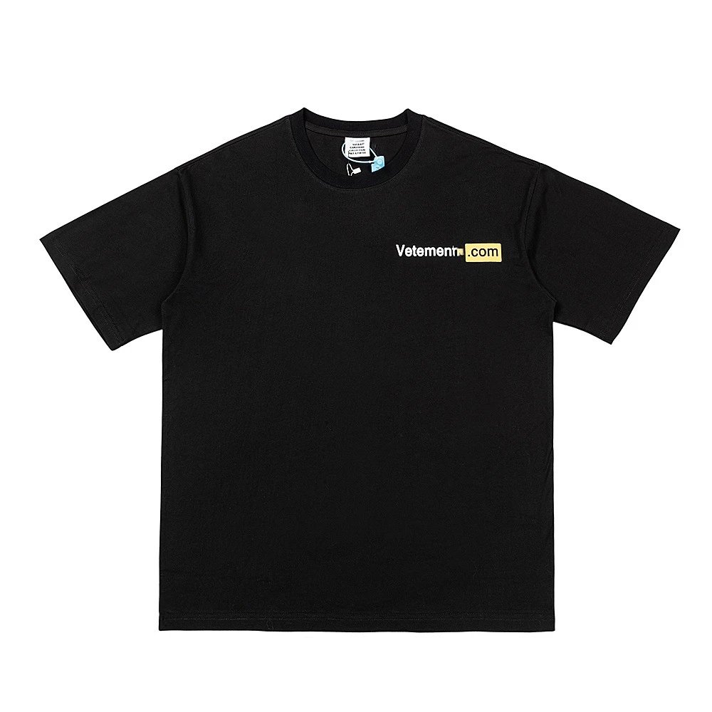 Vetement .com Black Graphic Print T-Shirt