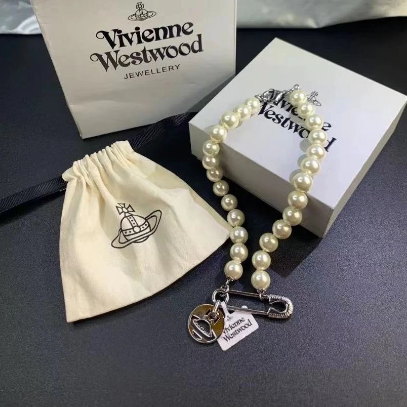 Vivienne Westwood Pearl White Orb Charm Necklace