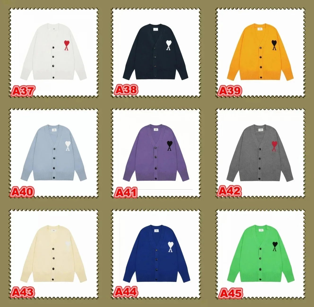 Ami Paris Heart Logo Knit Sweater