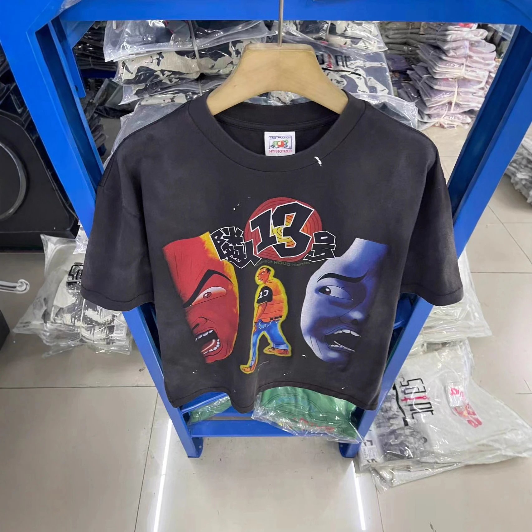 Black Oversized Graphic Print T-Shirt