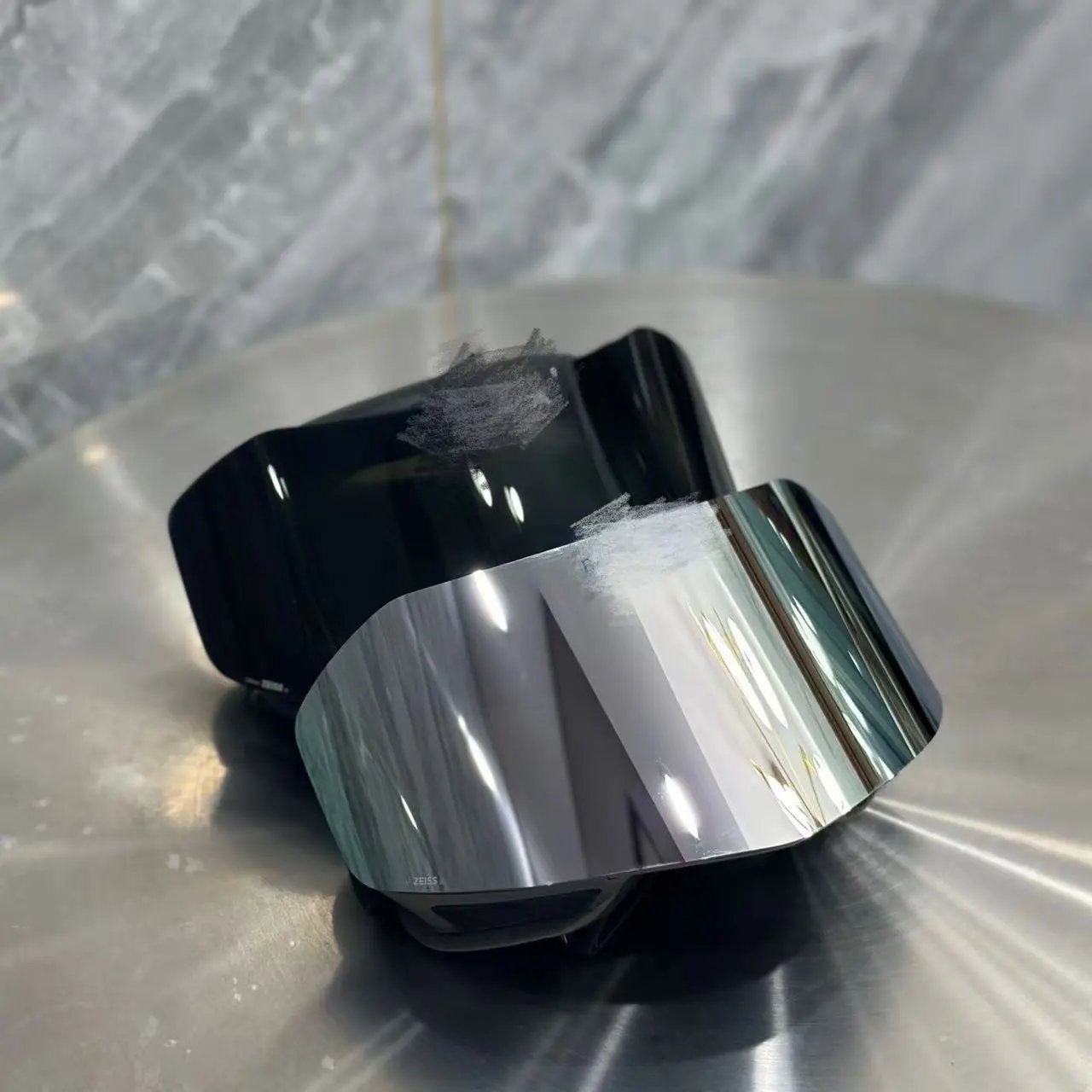 Louis Vuitton Eyewear Oversized Wraparound Ski Goggles — Paris Silver