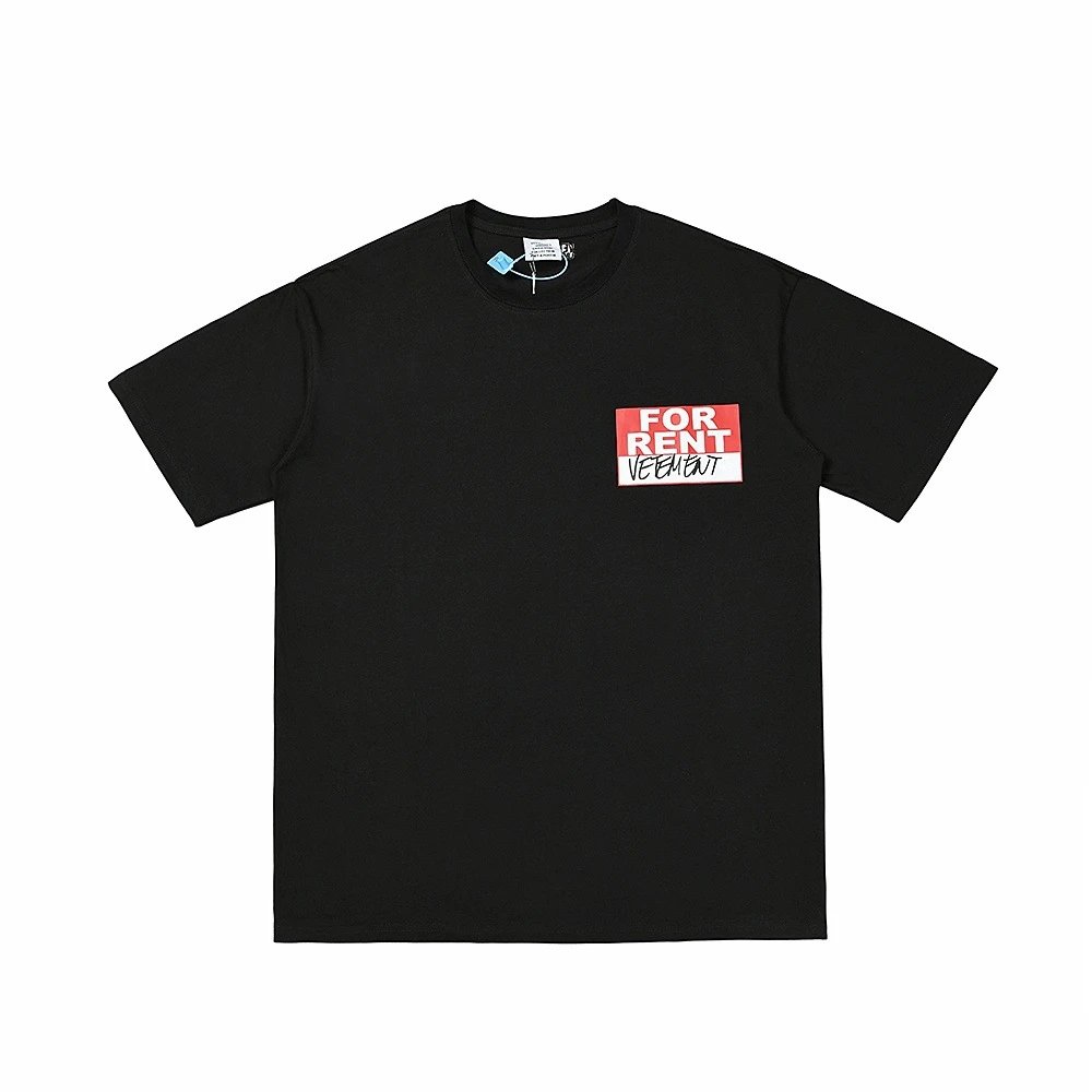 Vetements For Rent Black Graphic Print T-Shirt
