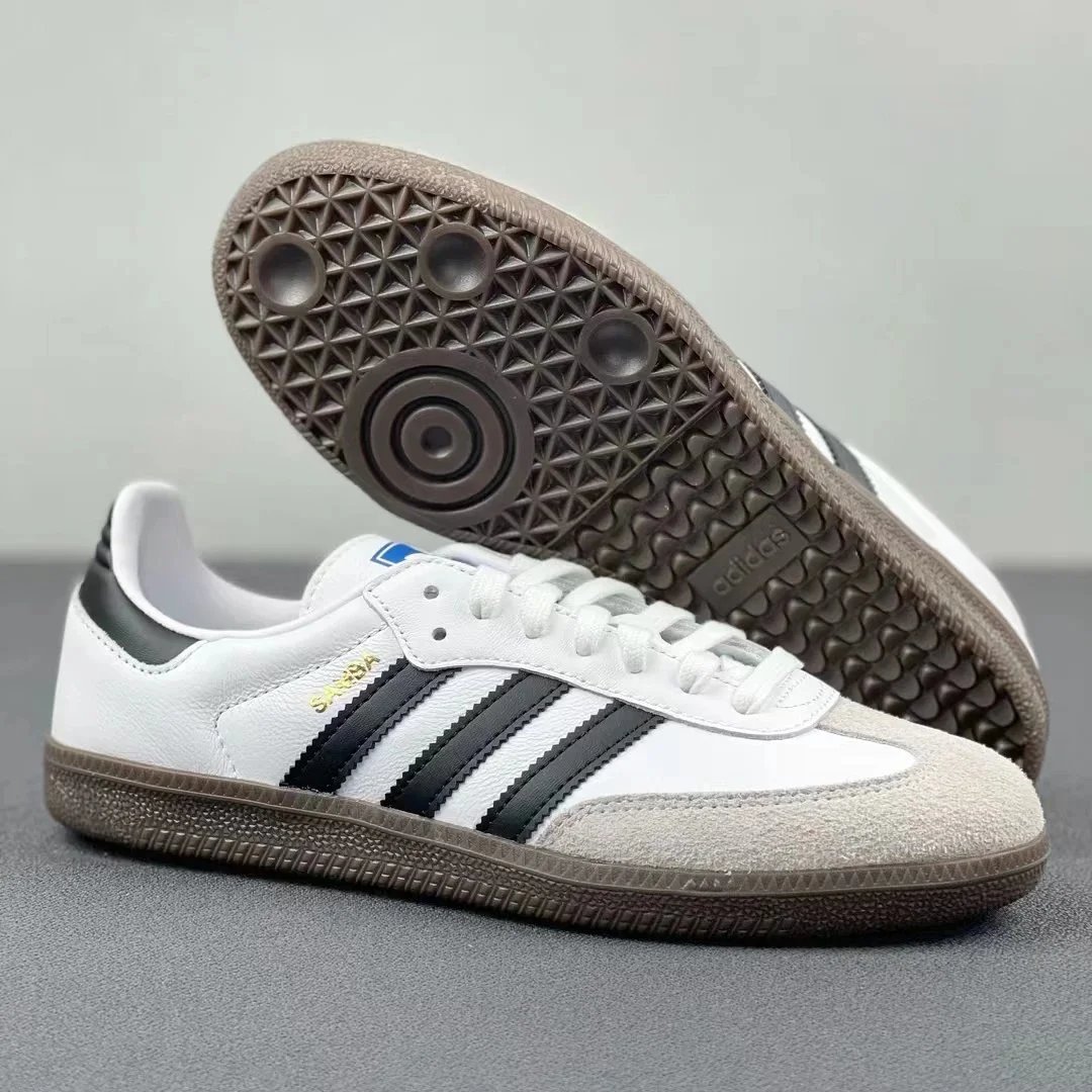 Adidas Samba White Black Classic Leather Sneakers