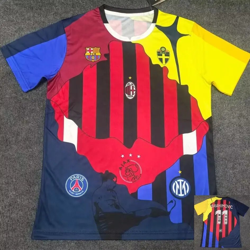 AC Milan Football Jerseys Short-sleeve jersey with crest — 2526AC Ibrahim Commemorative Edition