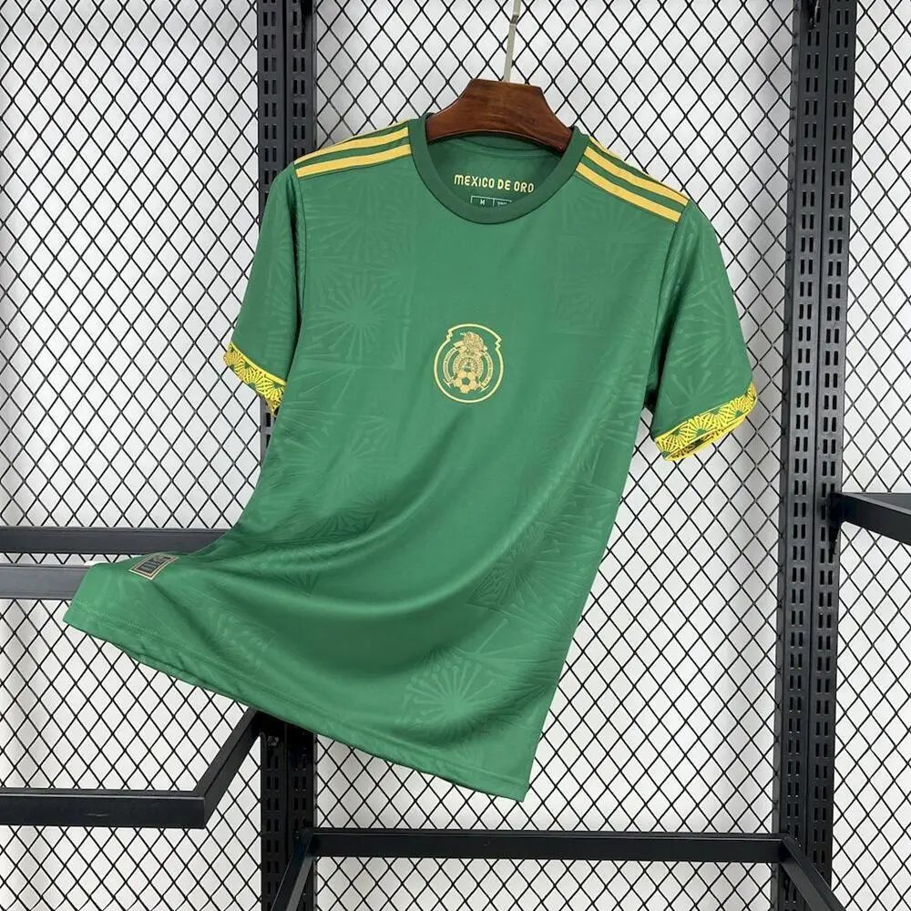 Unbranded Football Jerseys Mexico Crest Graphic Jersey — 2526 Mexico Special Edition Green