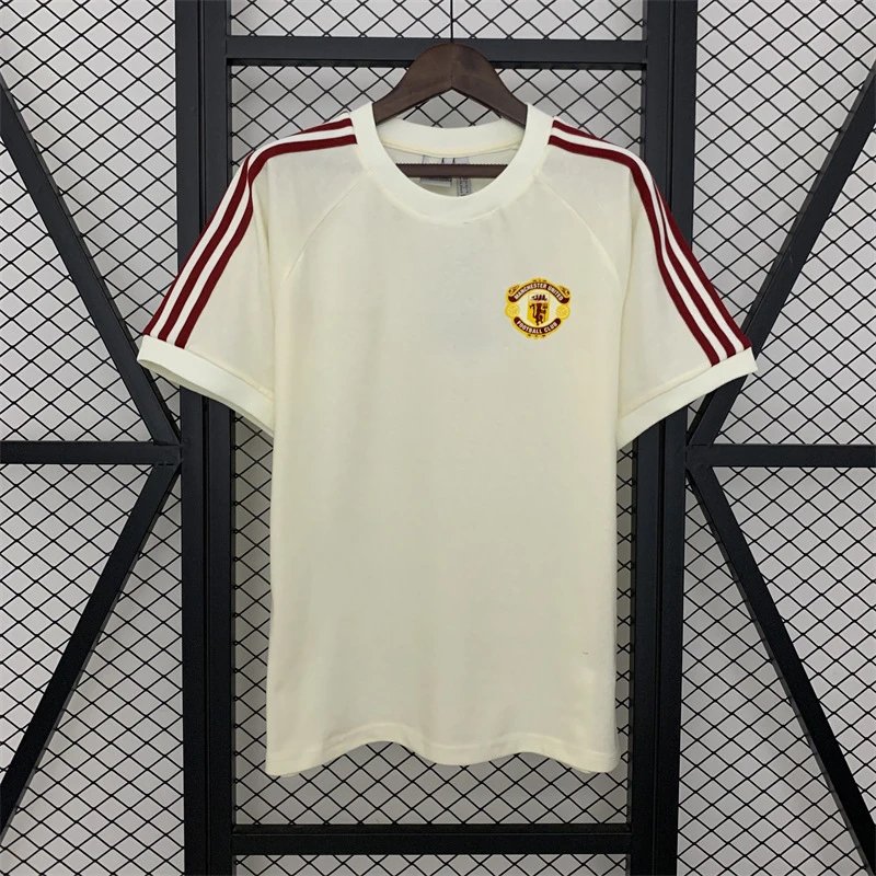 Manchester United Football Jerseys Short-Sleeve Jersey — 2526 Manchester United Retro Beige