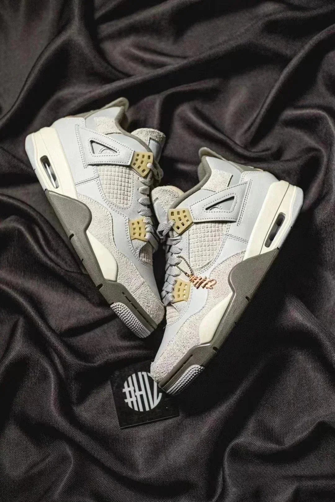 Nike Air Jordan 4 Black Blue Yellow Retro Sneakers