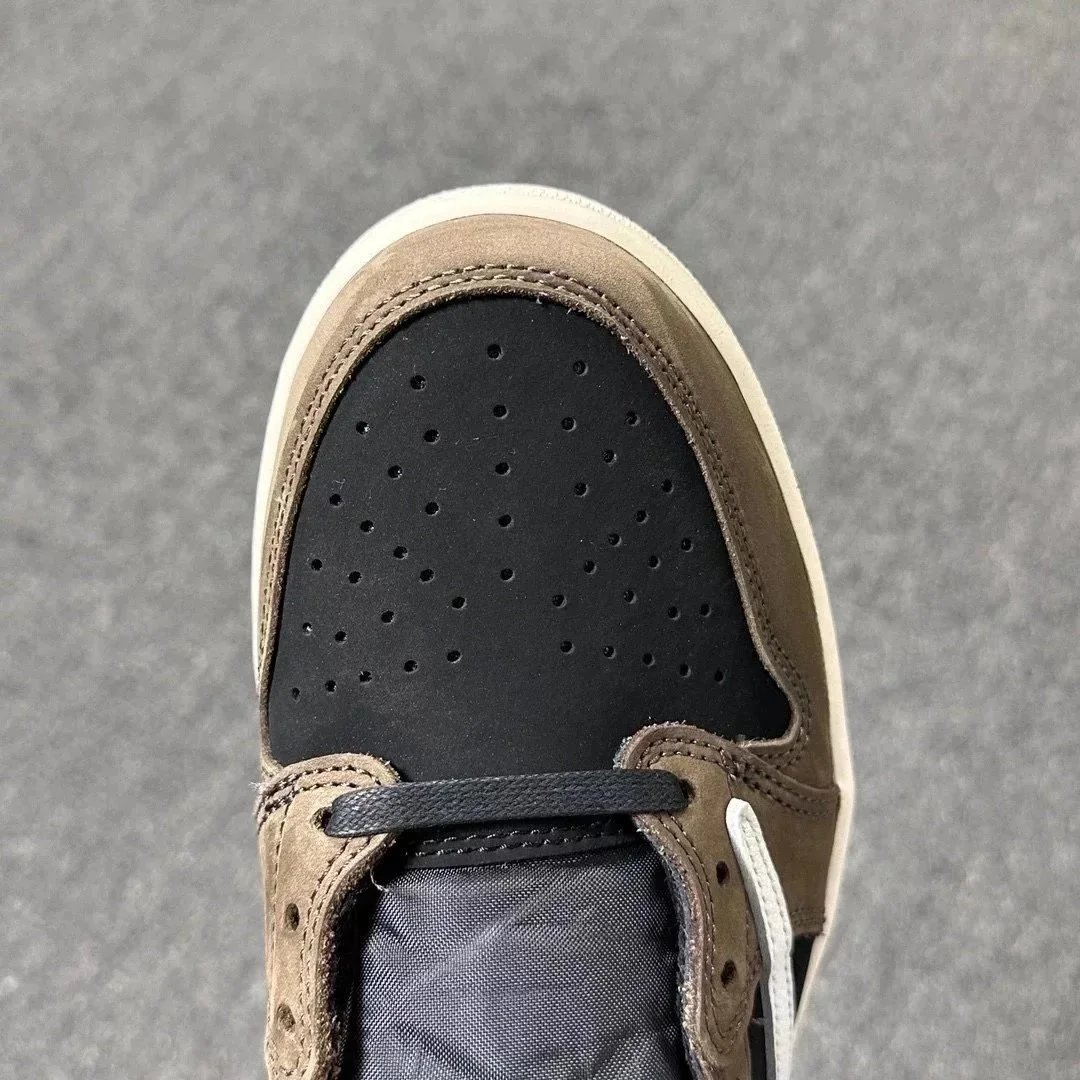 Travis Scott x Nike Air Jordan 1 Olive Camo Collaboration Sneakers