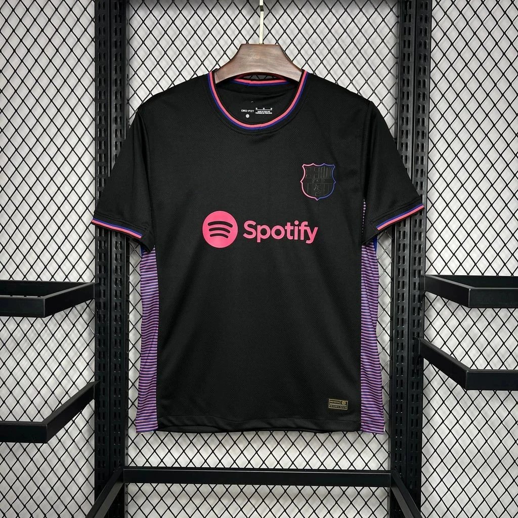 FC Barcelona Football Jerseys Short-sleeve jersey with crest — 23/24 Barcelona black and old pink ad