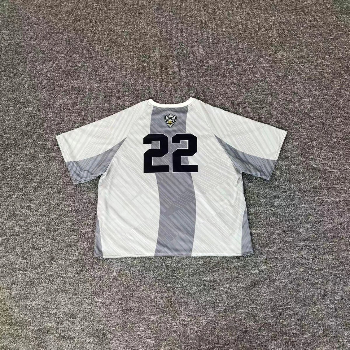 Sport Jersey 22 Gray White Striped Performance Shirt