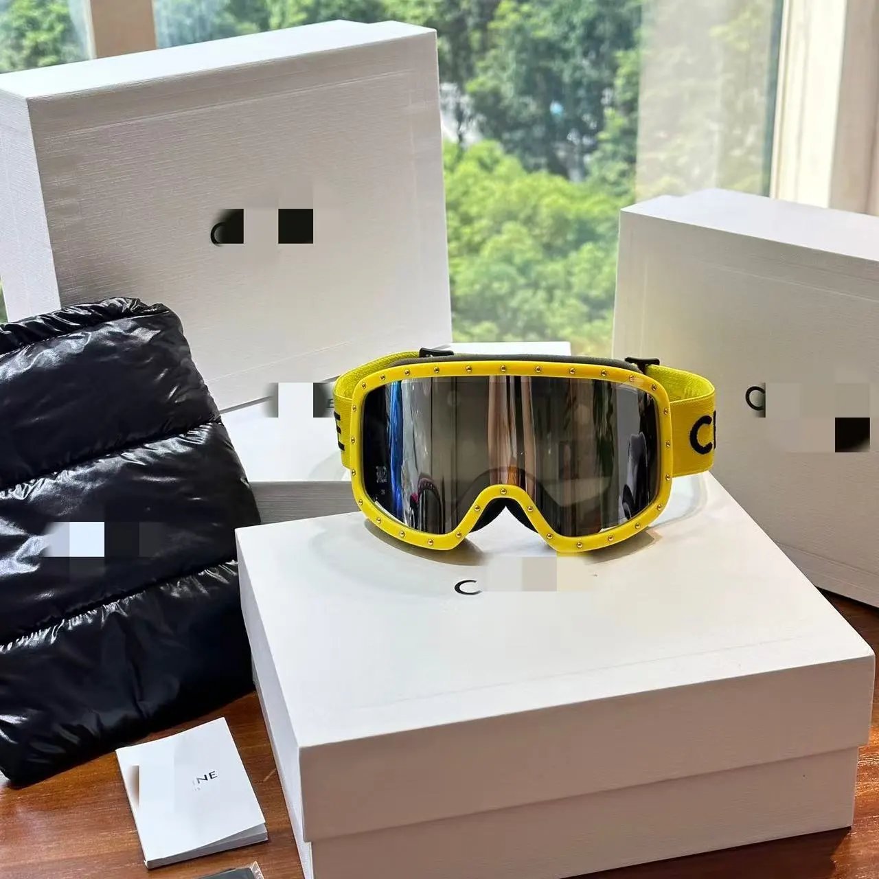Louis Vuitton Eyewear Oversized Wraparound Ski Goggles — this yellow