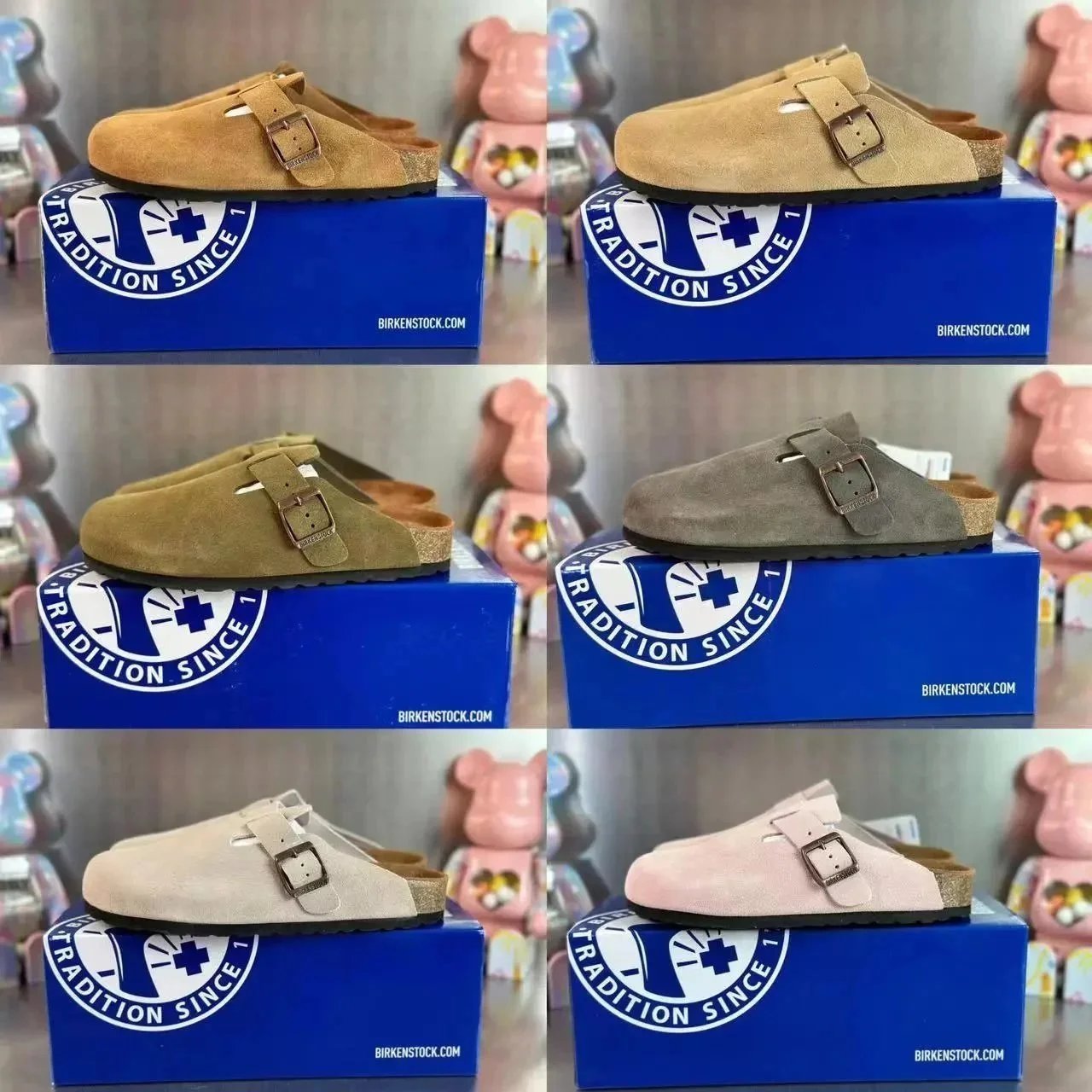 Birkenstock Boston Suede Tan Casual Clogs