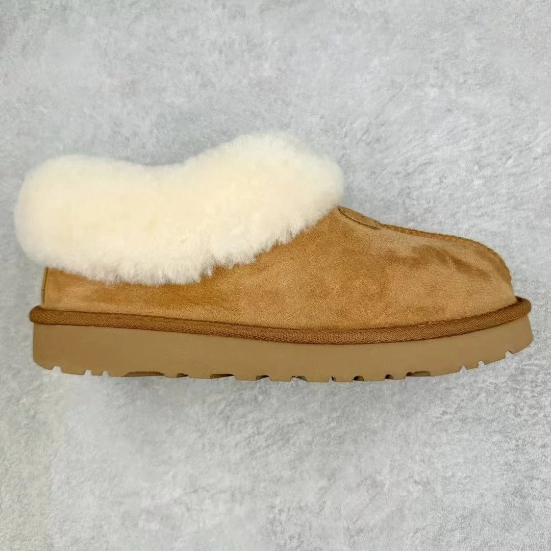 Suede Slipper Tan Shearling Lined Comfort Slippers