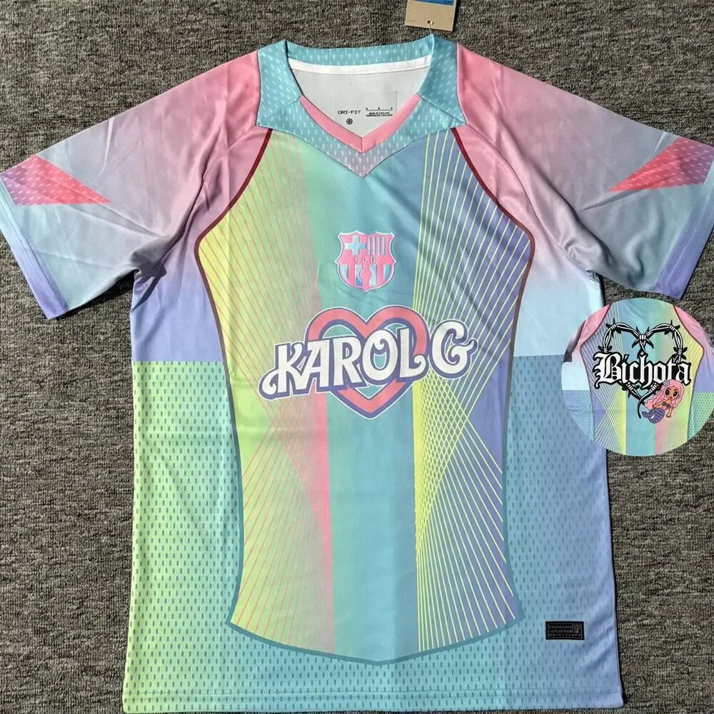 Unbranded Football Jerseys Club team designs — 2526 Barcelona Light Blue Special Edition of Love