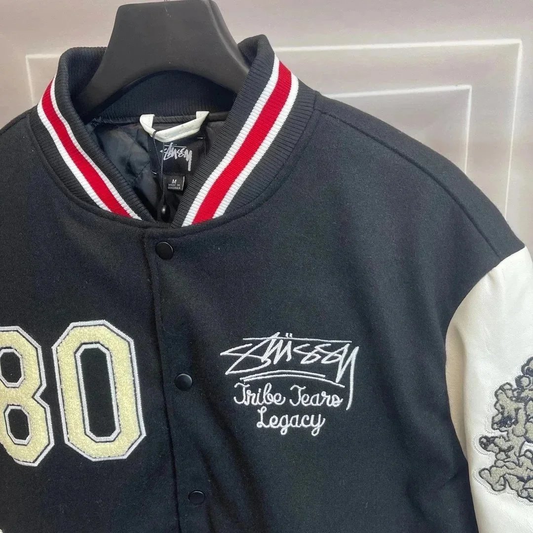 Stussy x OUR LEGACY x Denim Tears sanfanglianmingxihaian80zhouniantaijicixiujiamianbangqiufu